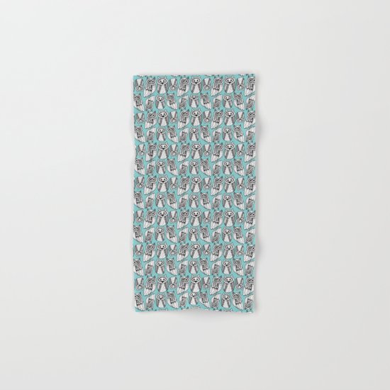Hand dravn Cute Owl Hand & Bath Towel