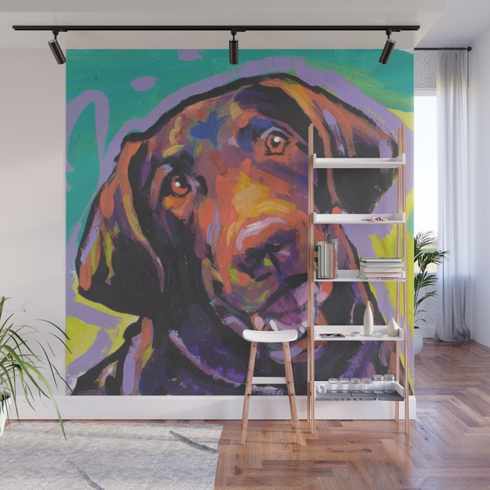 Fun Chesapeake Bay Retriever Bright Colorful Pop Art Painting By Lea Wall Mural By Wilddogs Society6