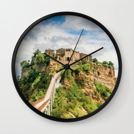 Village in the clouds Wall Clock