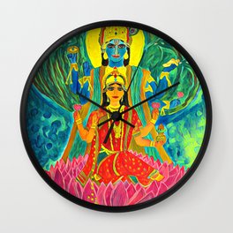 Lakshmi-Narayan Wall Clock | Hindu, Kamala, Krishna, Sanatandharma, Digital, Radha, Harekrishna, Acrylic, Radhakrishna, Narayan 