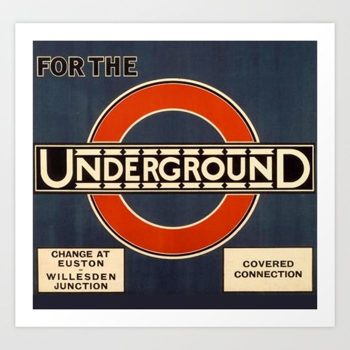 1920 London Underground Poster Art Print