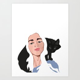 Me and my cat  Art Print