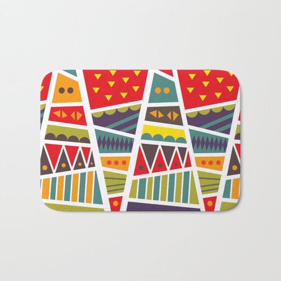 pyramids up and down Bath Mat