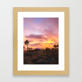 Santa Monica Sunsets Framed Art Print