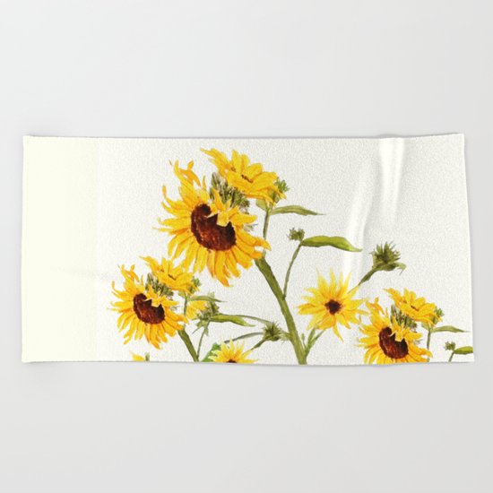 sunflowers Beach Towel