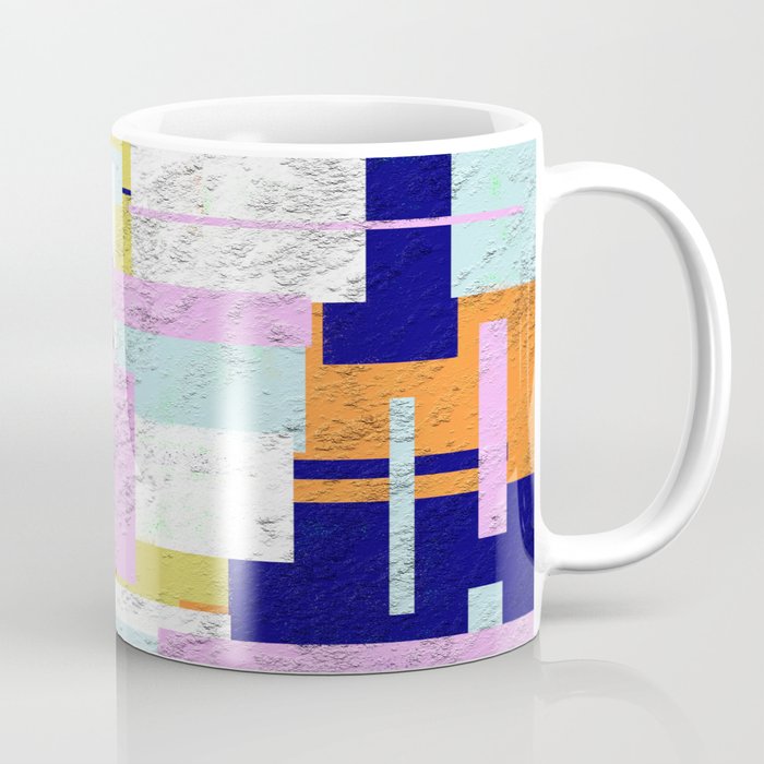 Pale Geometry - Abstract, textured, artwork Coffee Mug