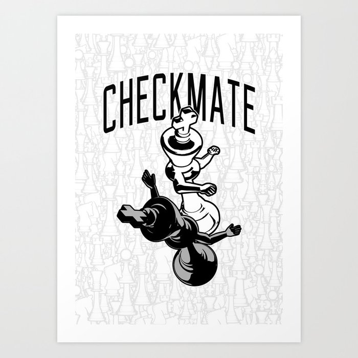 Chess Boxing' Poster, picture, metal print, paint by MAMMIRI ART