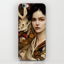 The autumn lady iPhone Skin