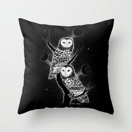 The Witch Owls Throw Pillow
