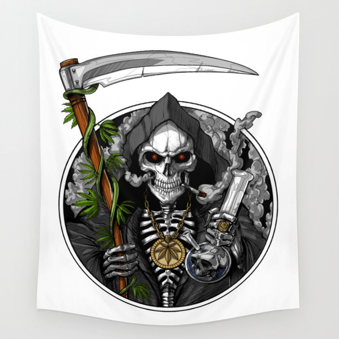Grim on sale reaper tapestry