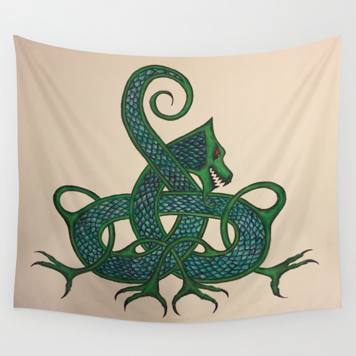 Celtic Dragon Wall Tapestry by Erin Malbuisson-Delaney | Society6