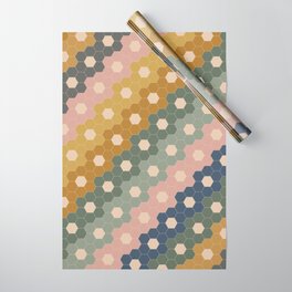 Hexagon Flowers Wrapping Paper