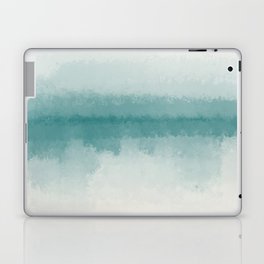 The Call of the Ocean 4 - Minimal Contemporary Abstract - White, Blue, Cyan Laptop Skin