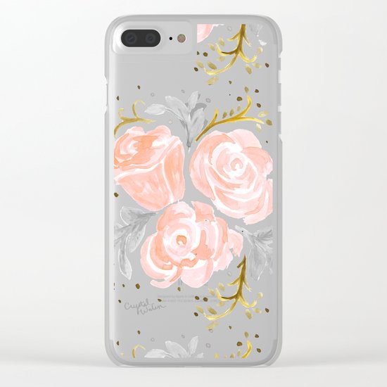 Sparkling Rosé flora Clear iPhone Case