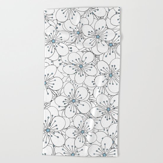 Cherry Blossom Blue - In Memory of Mackenzie Beach Towel