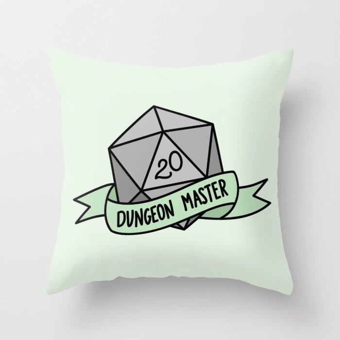 Dungeon Master D20 Throw Pillow