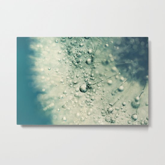 Denim Dandy Drops Metal Print