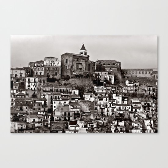 Sicilian Mountain Village Canvas Print