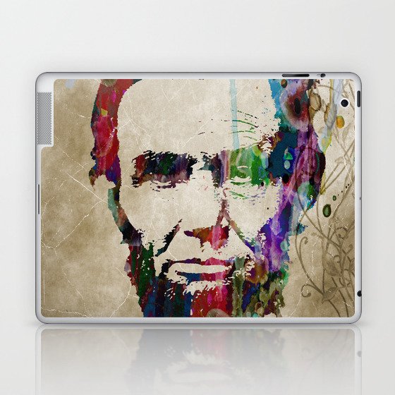 Abraham Lincoln Watercolor Modern Abstract GIANT PRINT ART Laptop & iPad Skin