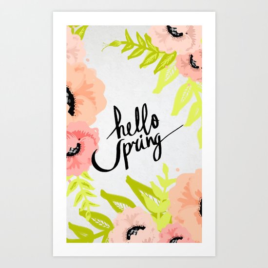 Hello spring Art Print