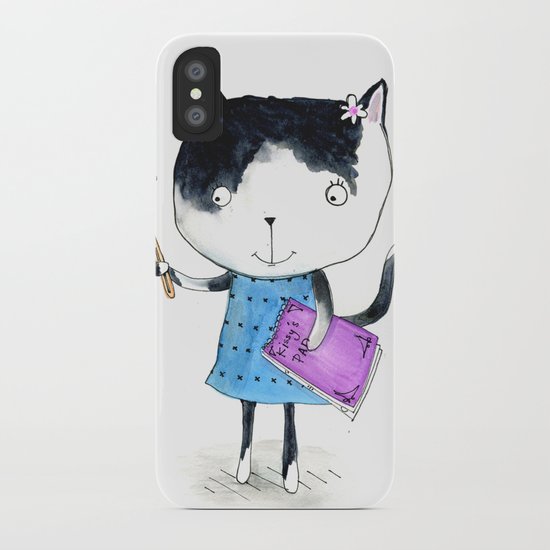 Creative Mono Cat iPhone Case