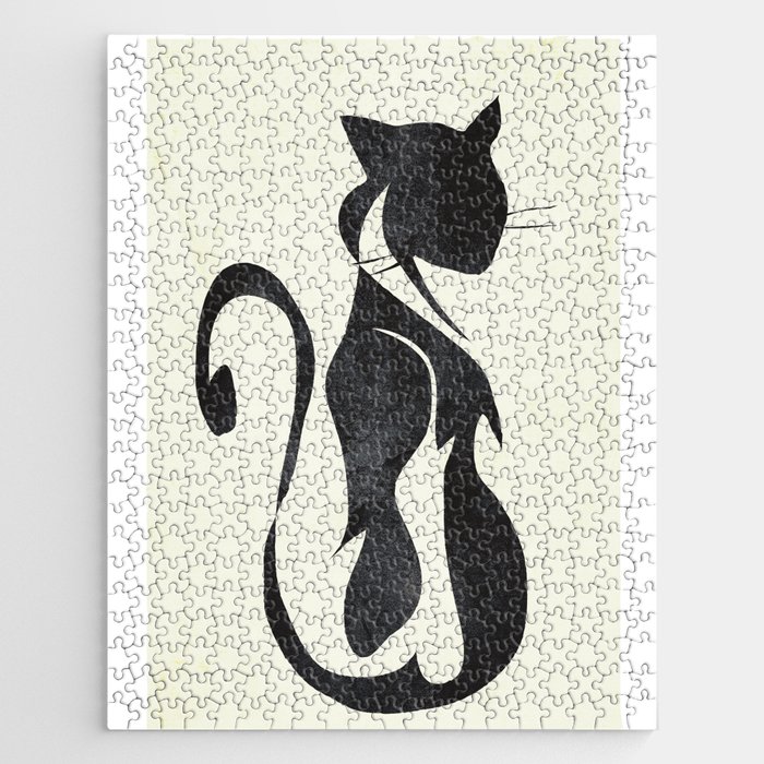Black cat jigsaw puzzle deals