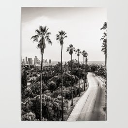 Los Angeles Black and White Poster