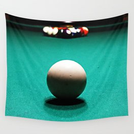 Racked and Ready Wall Tapestry | Pool, Poolparty, Ball, Pooltable, Night, Billiards, Club, Billiard, 9Ball, Shooter 