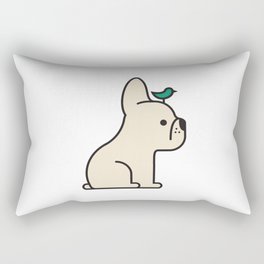 Frenchie Bird Rectangular Pillow