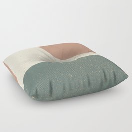 Minimalist Painting - Terra Green Floor Pillow