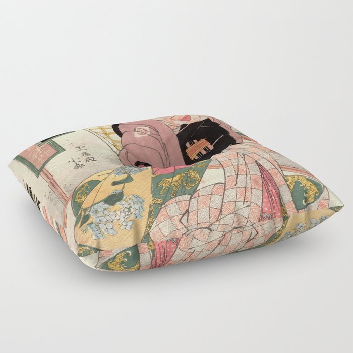 Koshikibu of the Tamaya House (Keisai Eisen) Floor Pillow