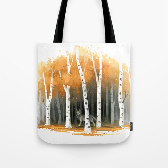 Autumn Wolf Tote Bag