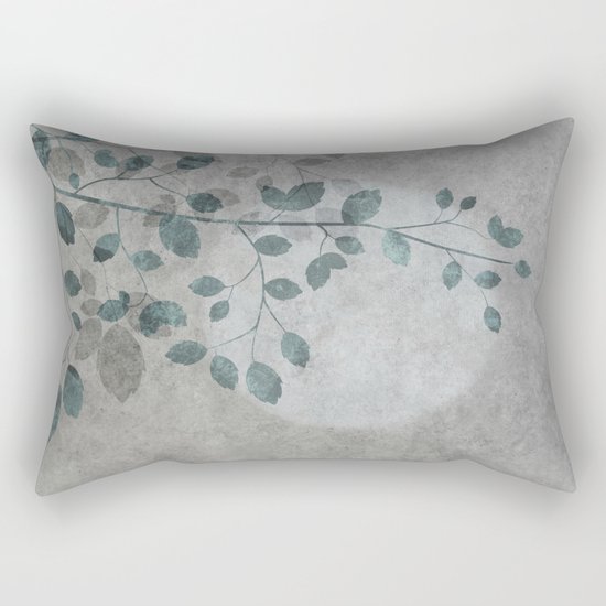 Pale moon mixed media illustration Rectangular Pillow