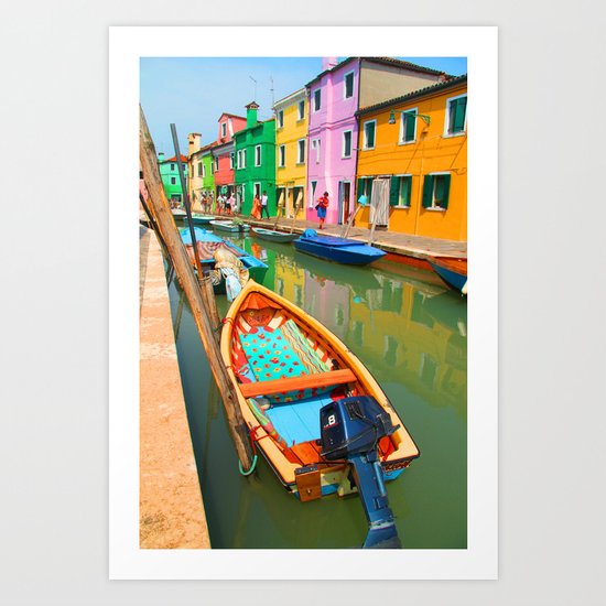 burano, italy - boat Art Print