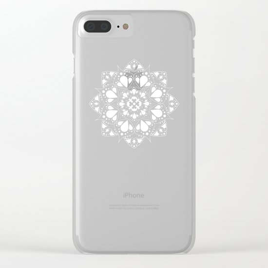 Mandala Black and White Magic Clear iPhone Case