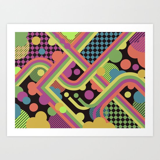 Multi-Color Geometric Fantasy Art Print