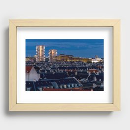 Copenhagen rooftops Recessed Framed Print