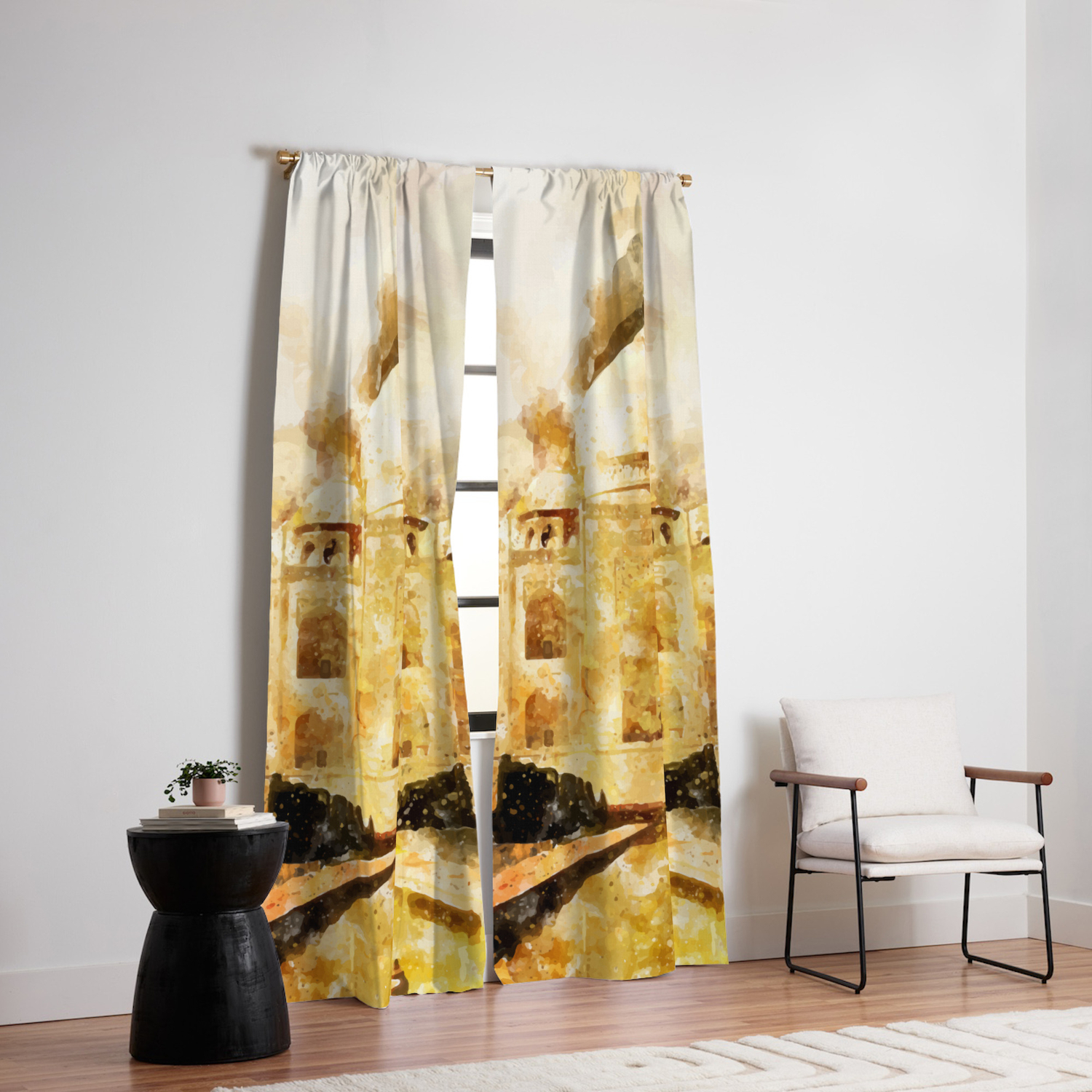 Taj Mahal Painting Blackout Curtain By Creativeaxle Society6