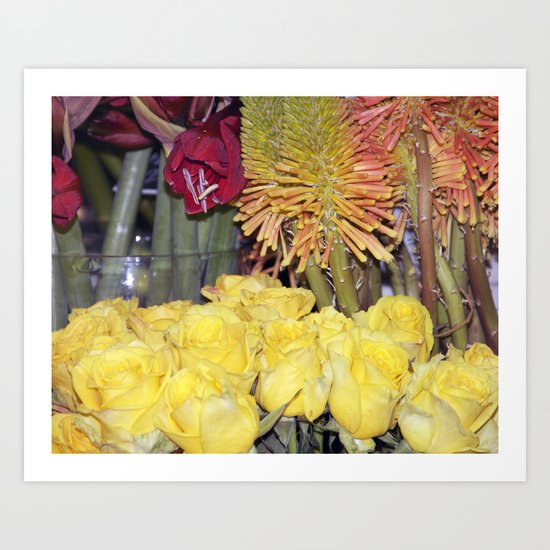 Yellow Roses Art Print