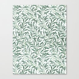 Willow Bough by William Morris (1834-1896) Green Adaption  Canvas Print