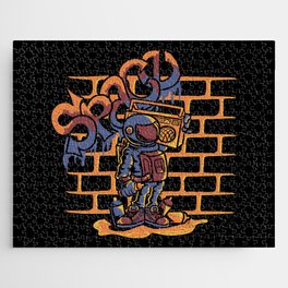 Astronaut Music Urban Graffiti Jigsaw Puzzle