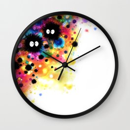 Konpeito-Fetti Watercolor Wall Clock