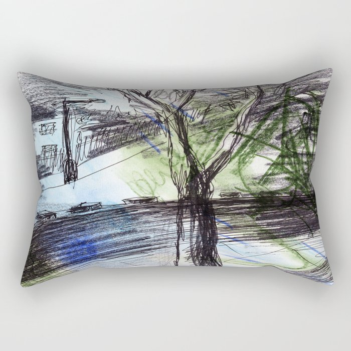 Night tree Rectangular Pillow
