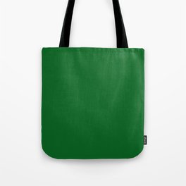 Forest Green Solid Color Block Tote Bag