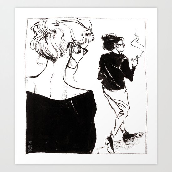 Girls Who Wear Glasses by Kat Mills Art Print