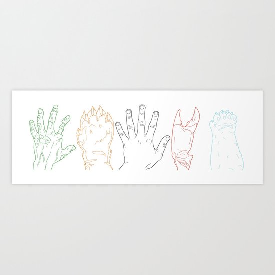 Hands are all the same Art Print