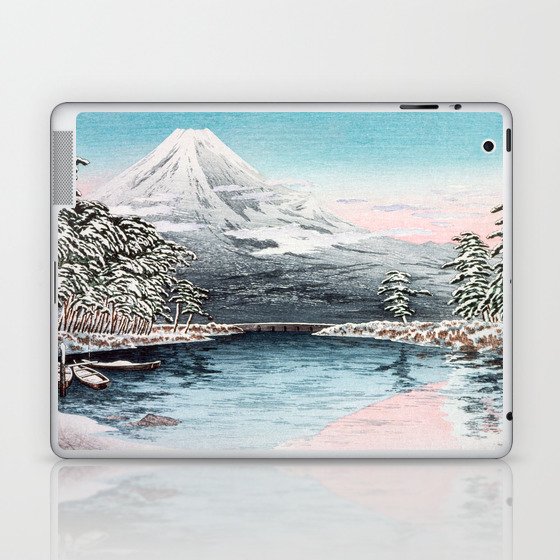 Mount Fuji From Tagonoura, Snow Scene Laptop & iPad Skin