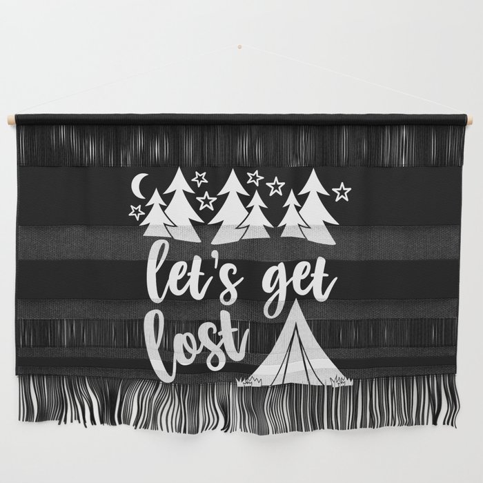 Let's Get Lost Camping Adventure Wall Hanging