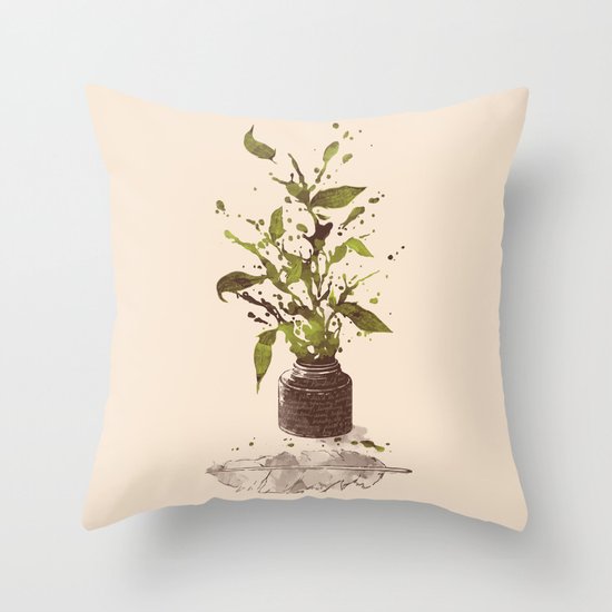 A Writer's Ink Throw Pillow