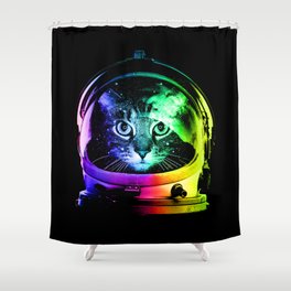 Astronaut Cat Shower Curtain